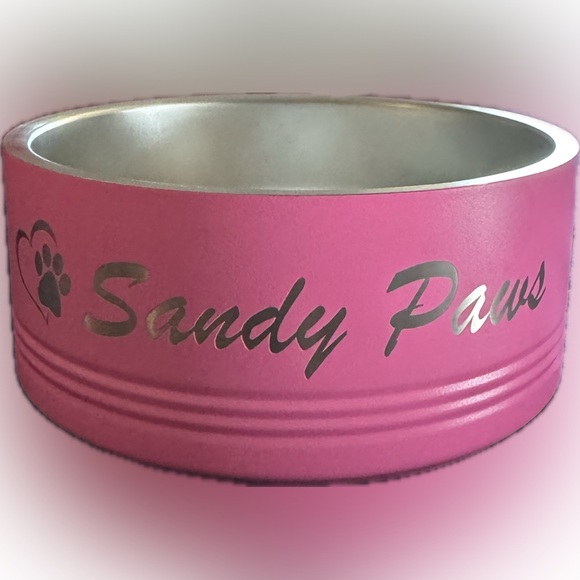 Other - Sandy Paws Pink Pet Bowl